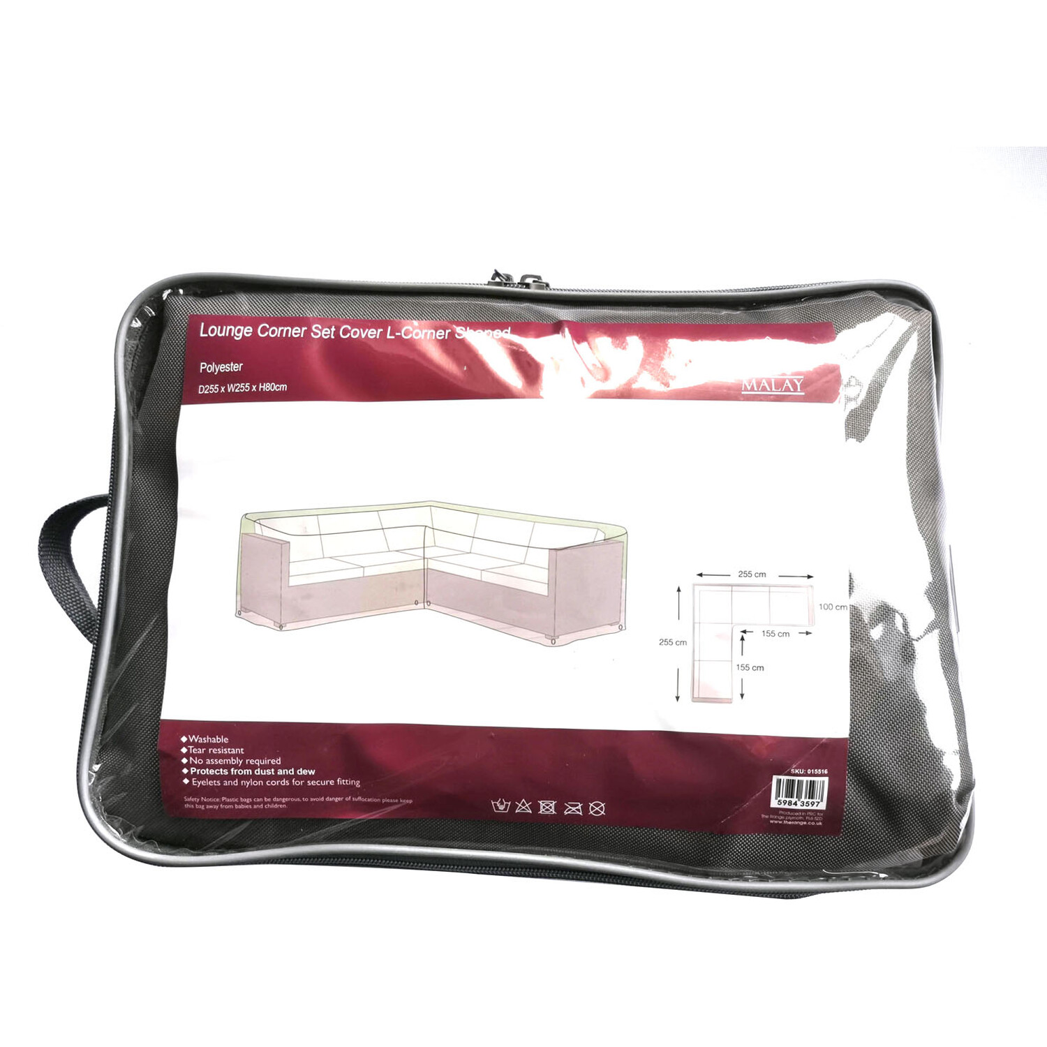 Malay Lounge Corner Set Cover L-Corner Shaped - 255cm Image