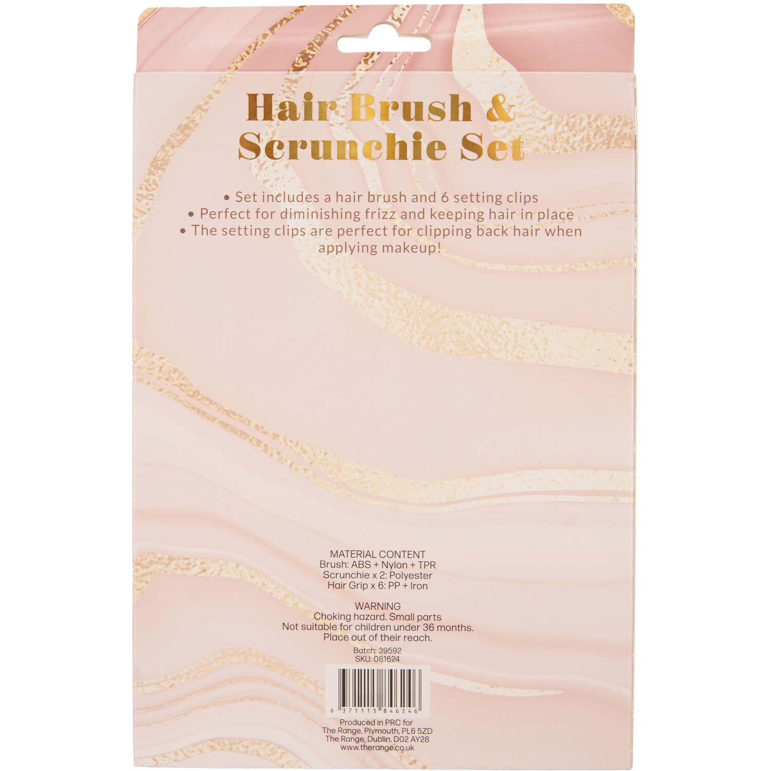 Hair Brush and Scrunchie Set - Pink Image 2