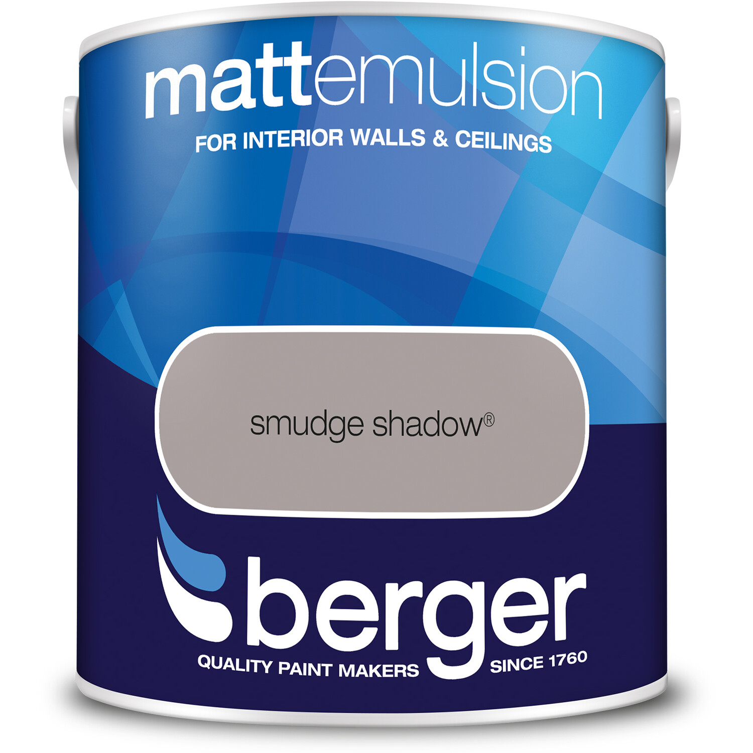 Berger Walls and Ceilings Smudge Shadow Matt Emulsion Paint 2.5L Image 2