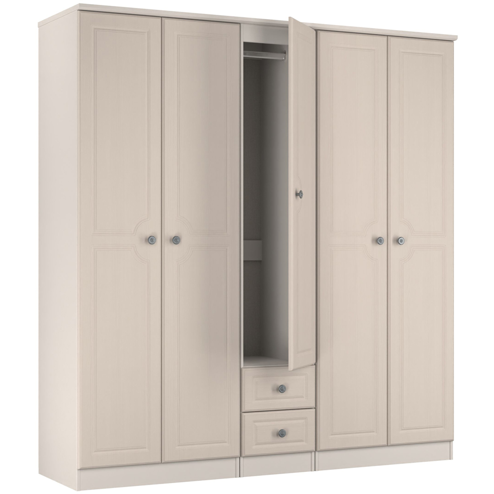 Crowndale Pembroke 5 Door 2 Drawer Kashmir Ash Wardrobe Ready Assembled Image 5