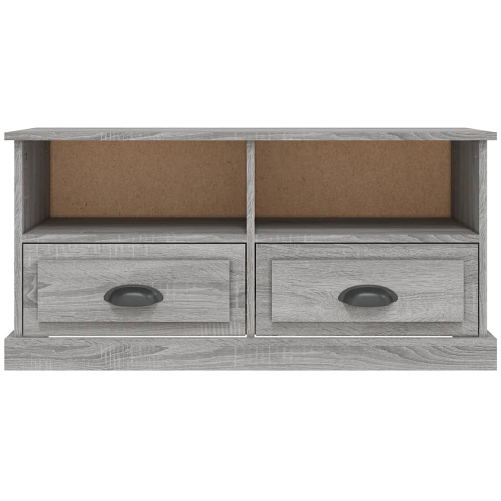 vidaXL 2 Drawer 2 Shelf Grey Sonoma TV Cabinet Image 4