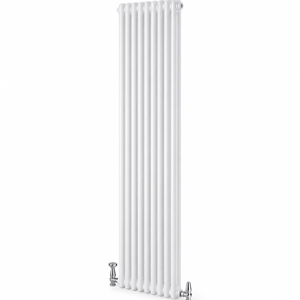 Go Bathrooms Uxbridge White Vertical Traditional Colosseum Radiator 1800 x 380mm Image 2