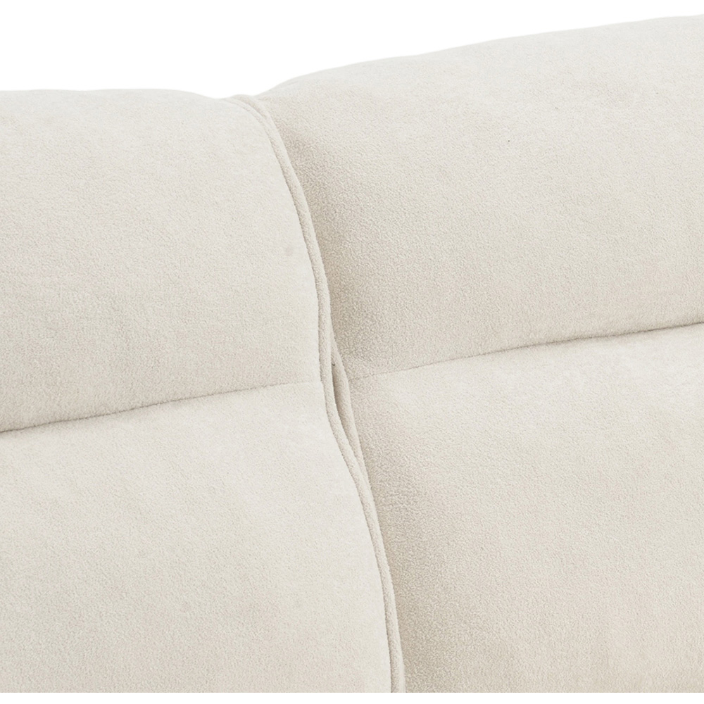 Living and Home 2 Seater White Chenille Sofa Image 4