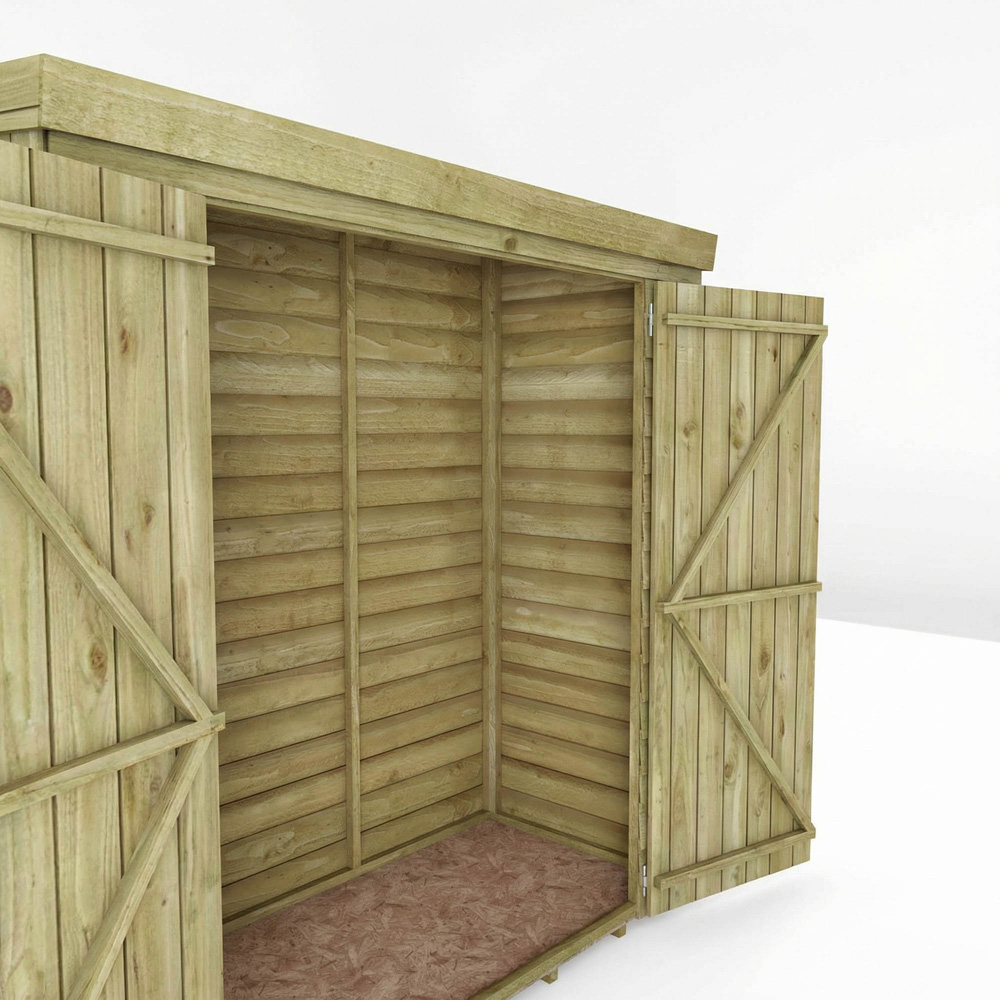 Mercia 6 x 3ft Double Door Overlap Pent Tool Storage Shed Image 7