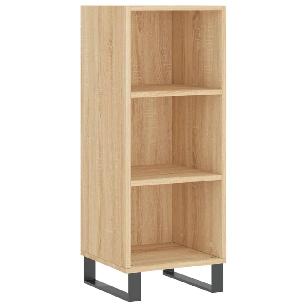 vidaXL Single Glass Door 3 Shelf Sonoma Oak Highboard Image 7