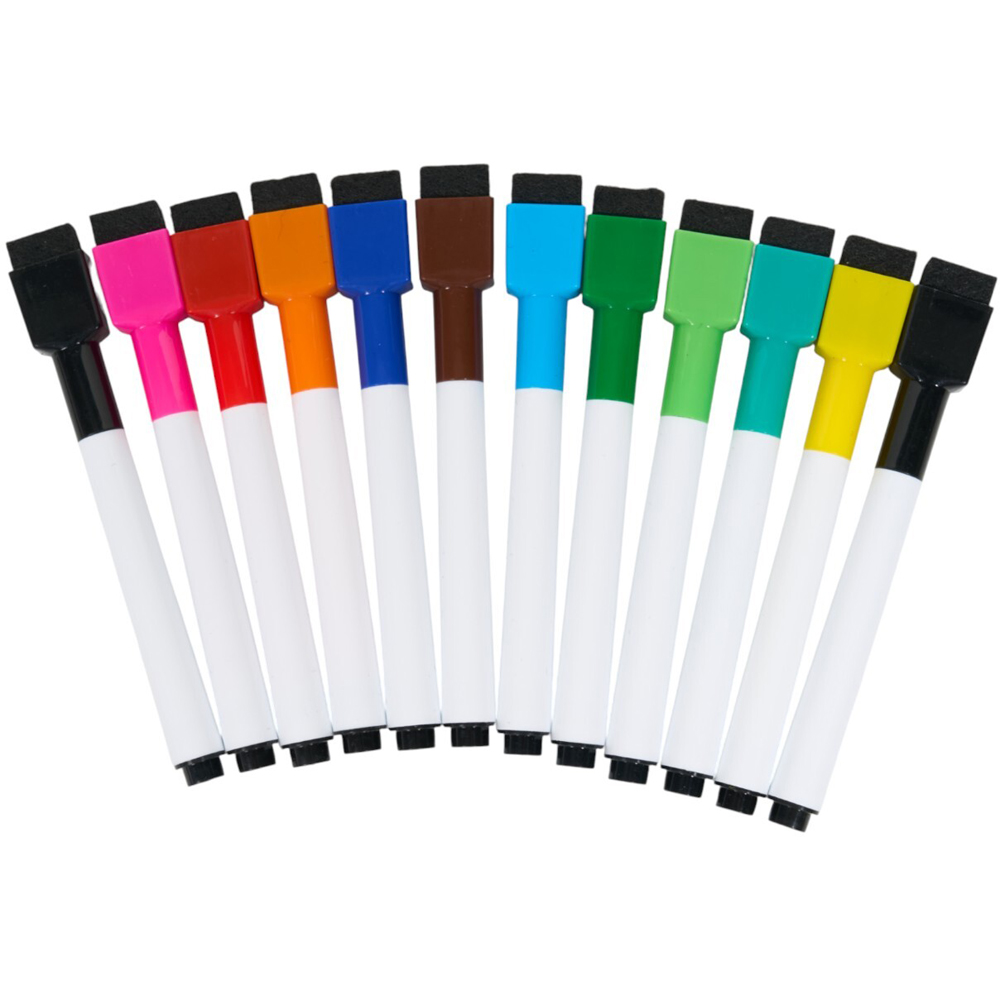 Pack of 11 Thin Nib Magnetic Dry Erase Markers Image 4