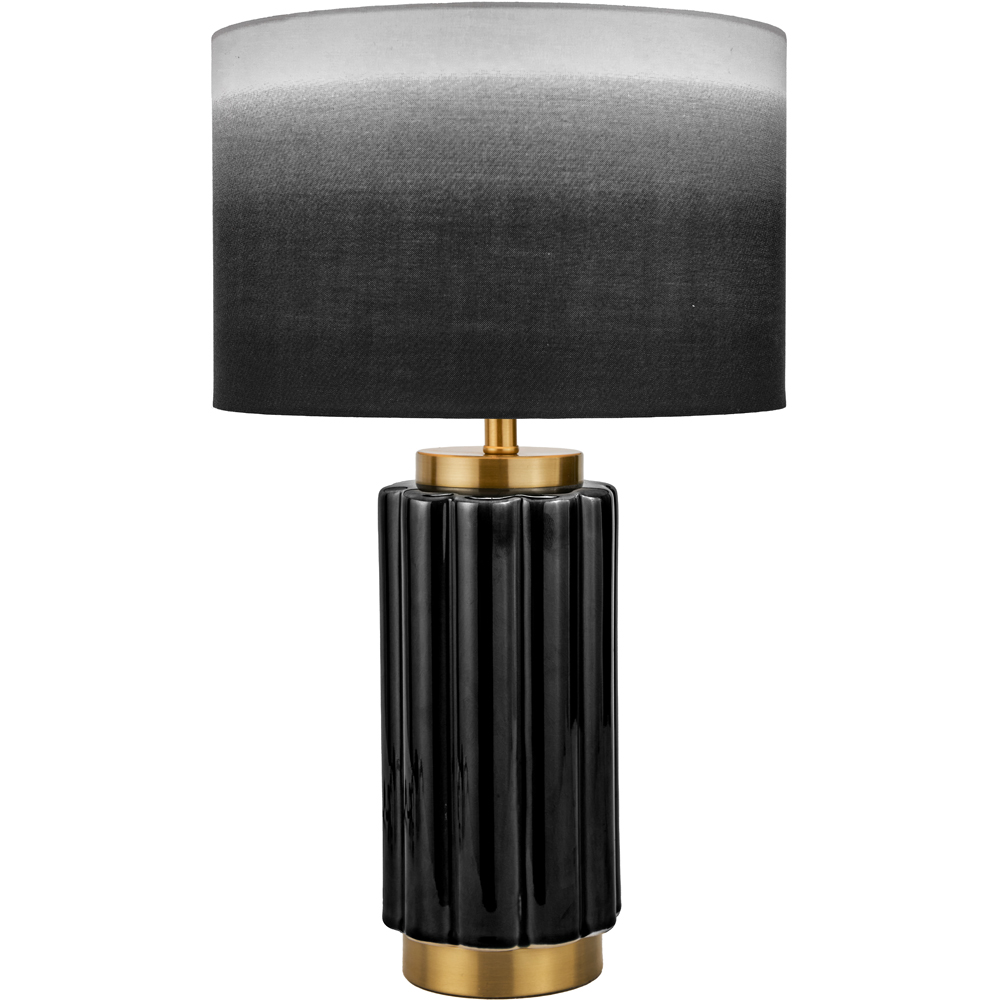 Pacific Lifestyle Lushan Black Scalloped Ceramic Table Lamp Image 1