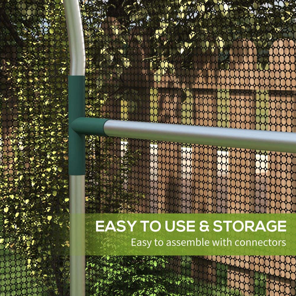 Outsunny Black Galvanised Steel 6 x 3.9ft Plant Tent Image 5