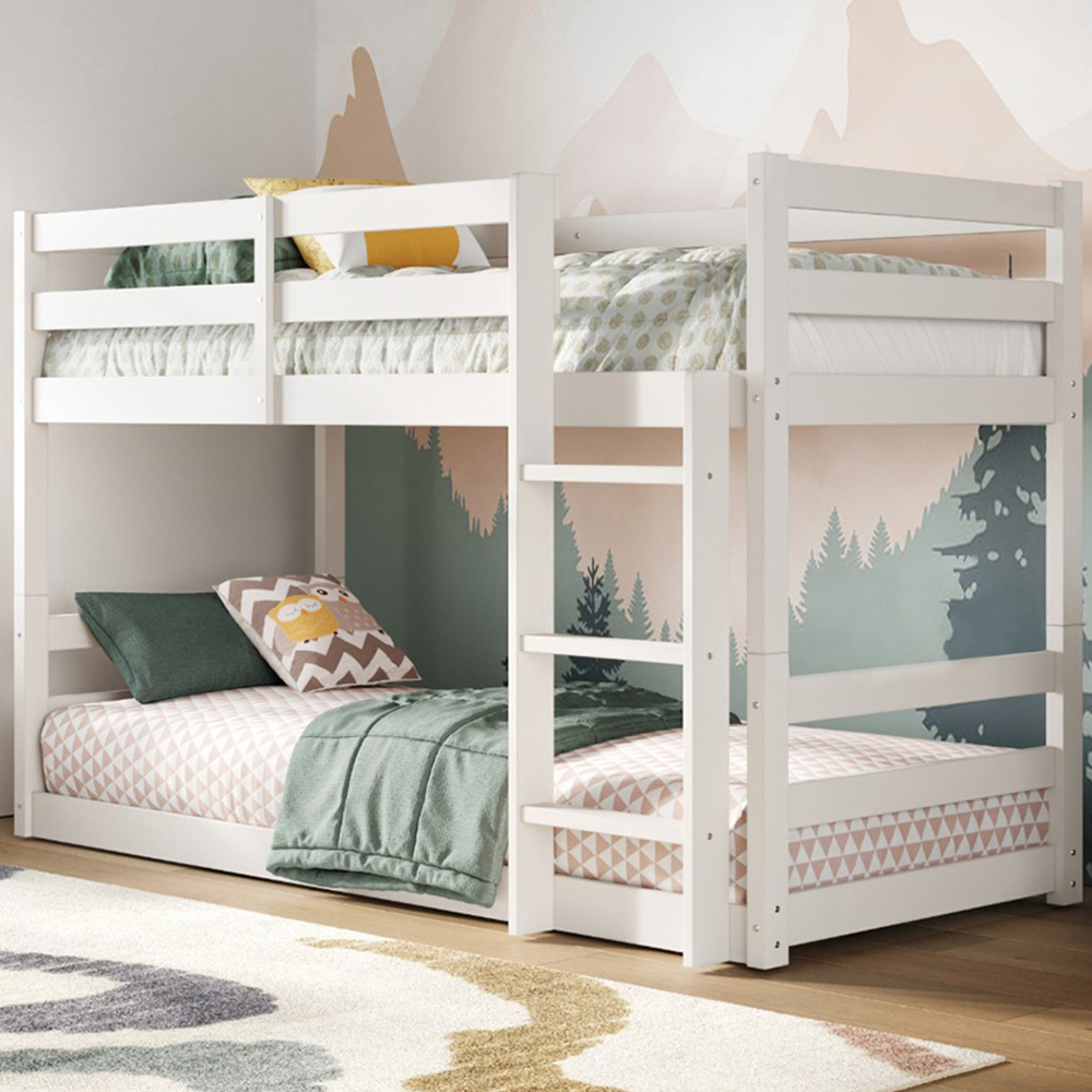 Flair Shasha White Low Shorty Wooden Bunk Bed Image 1