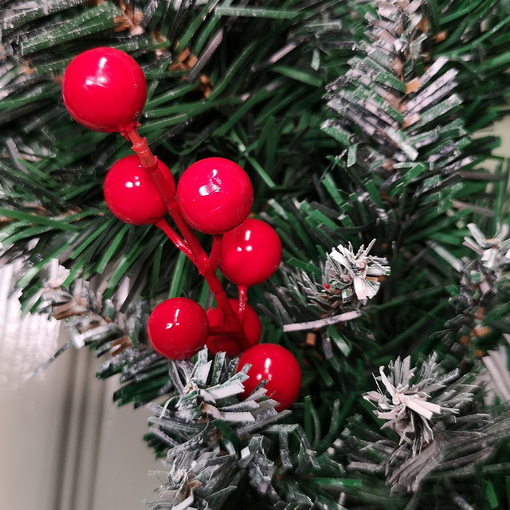Samuel Alexander Snow Tipped Christmas Wreath with Pine Cones and Berries Green 45cm Image 5