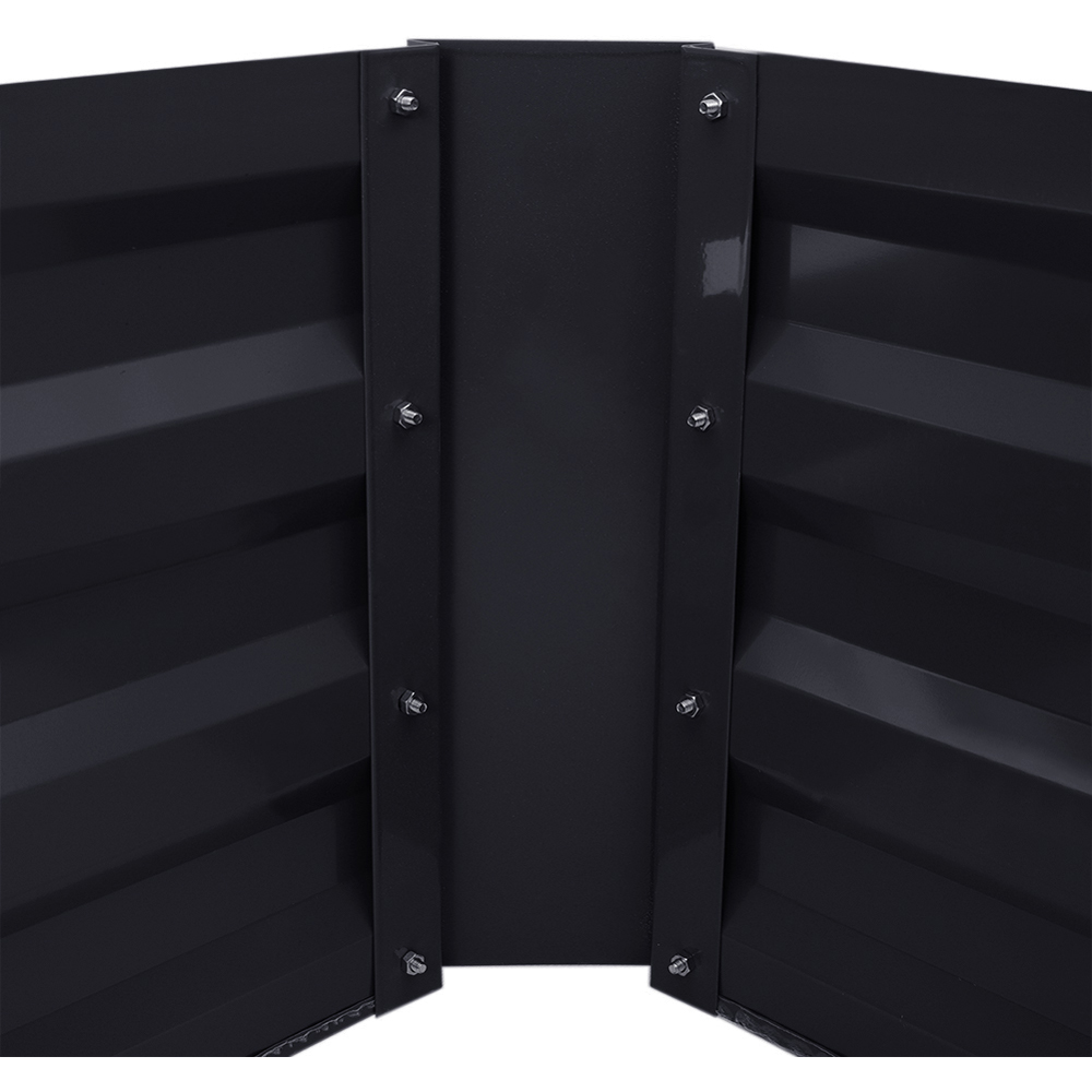 Living and Home 3.2 x 1.9ft Black Rectangle Weather Resistant Steel Raised Garden Bed Image 5