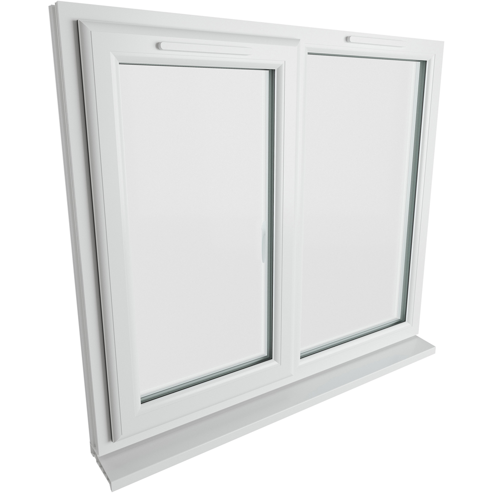 Crystal uPVC Double Glazed Window LH Side Hung Next to a Fixed White Clear Glass 1190x1190mm Image 9