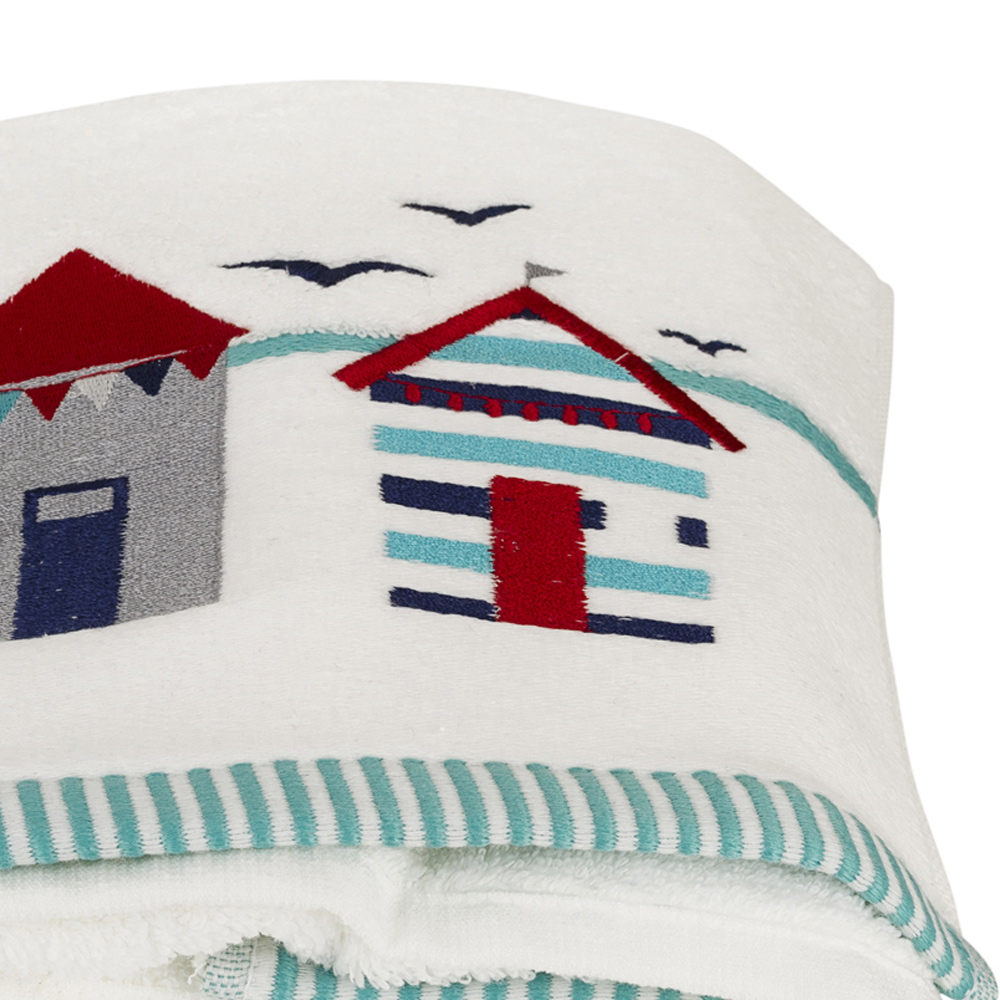 Bellissimo Beach Hut Green Turkish Cotton Towels Set of 6 Image 3