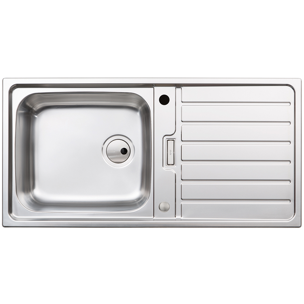 wilko Neron Stainless Steel 1.0 Bowl Kitchen Sink 1000mm Image 1