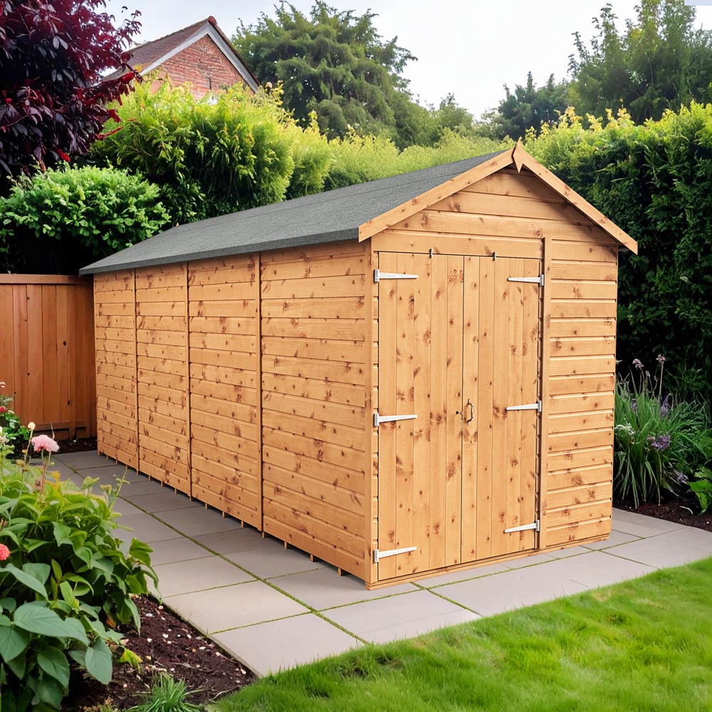 Empire Sheds 6 x 16ft Double Door Tongue and Groove Wooden Apex Garden Shed Image 2