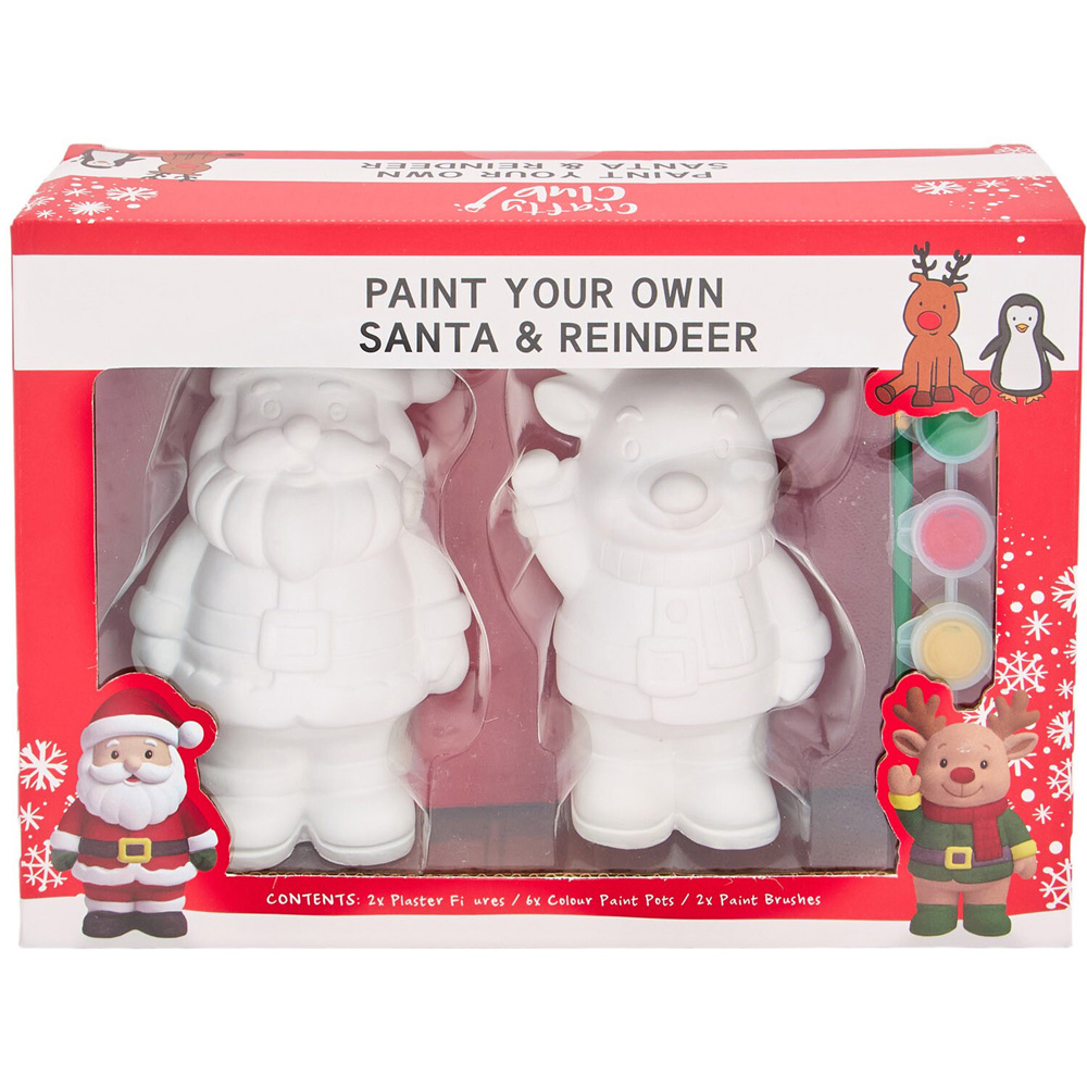 Paint Your Own Ceramic Santa and Reindeer Kit Image 2