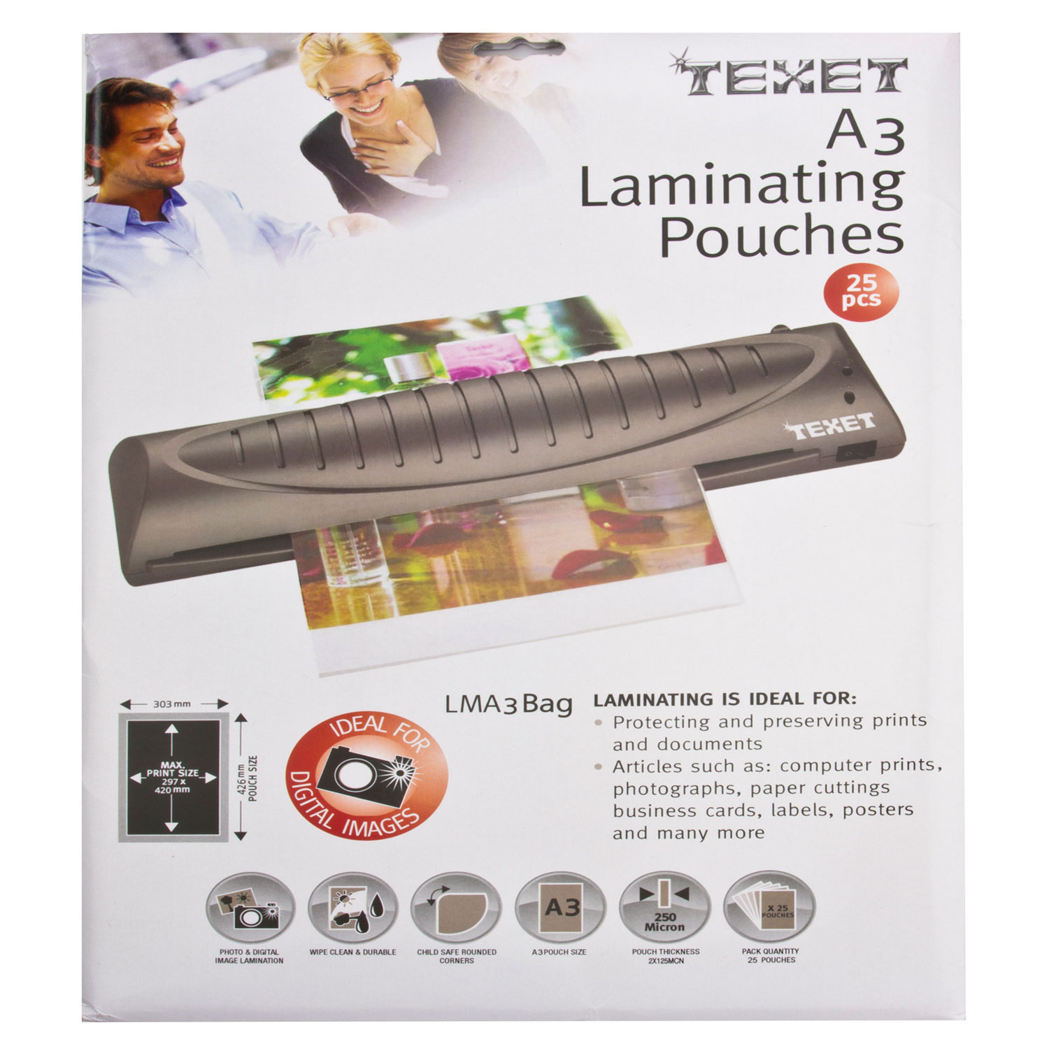 Texet A3 Laminating Pouches Image 1