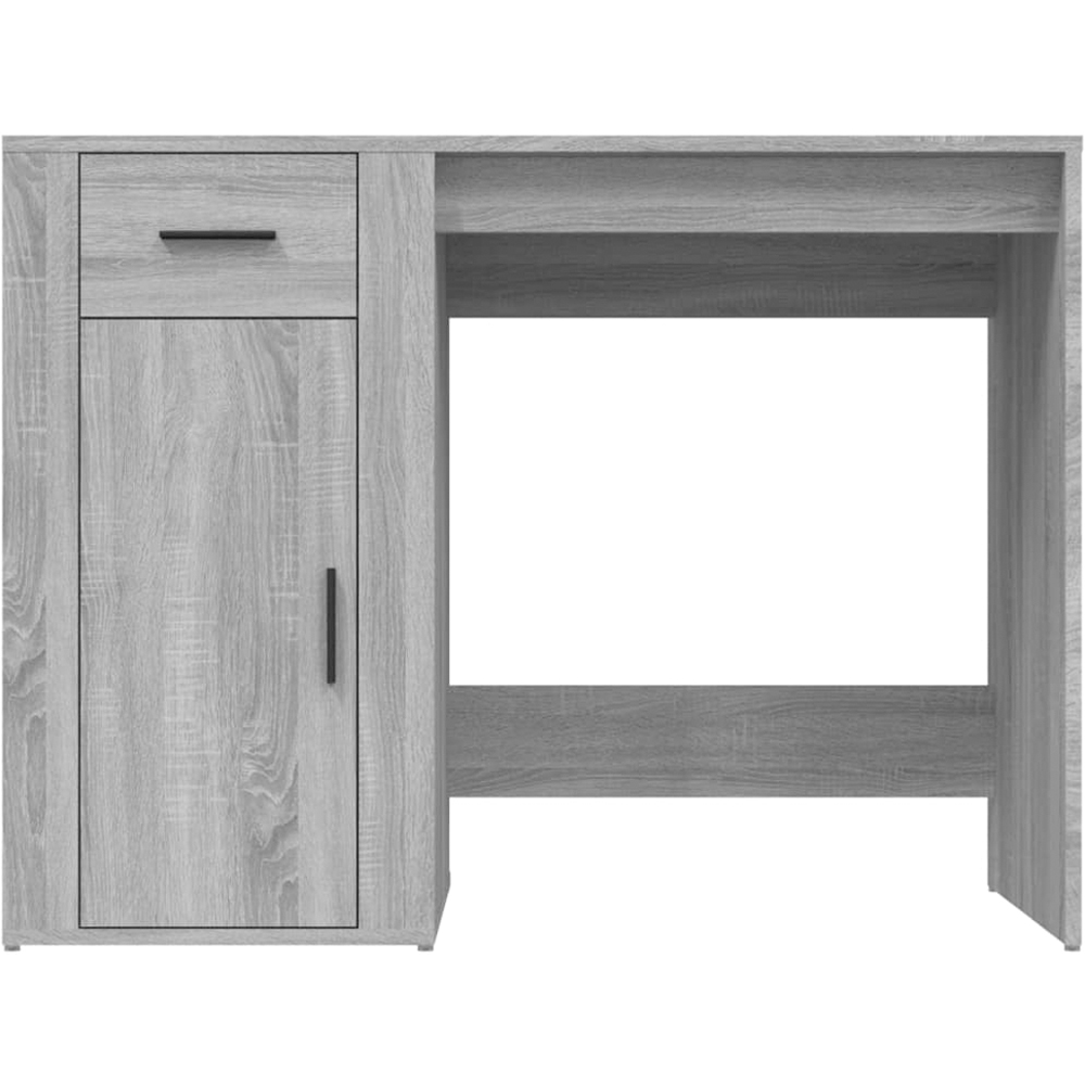 vidaXL Single Door Single Drawer Computer Desk Grey Sonoma Image 5