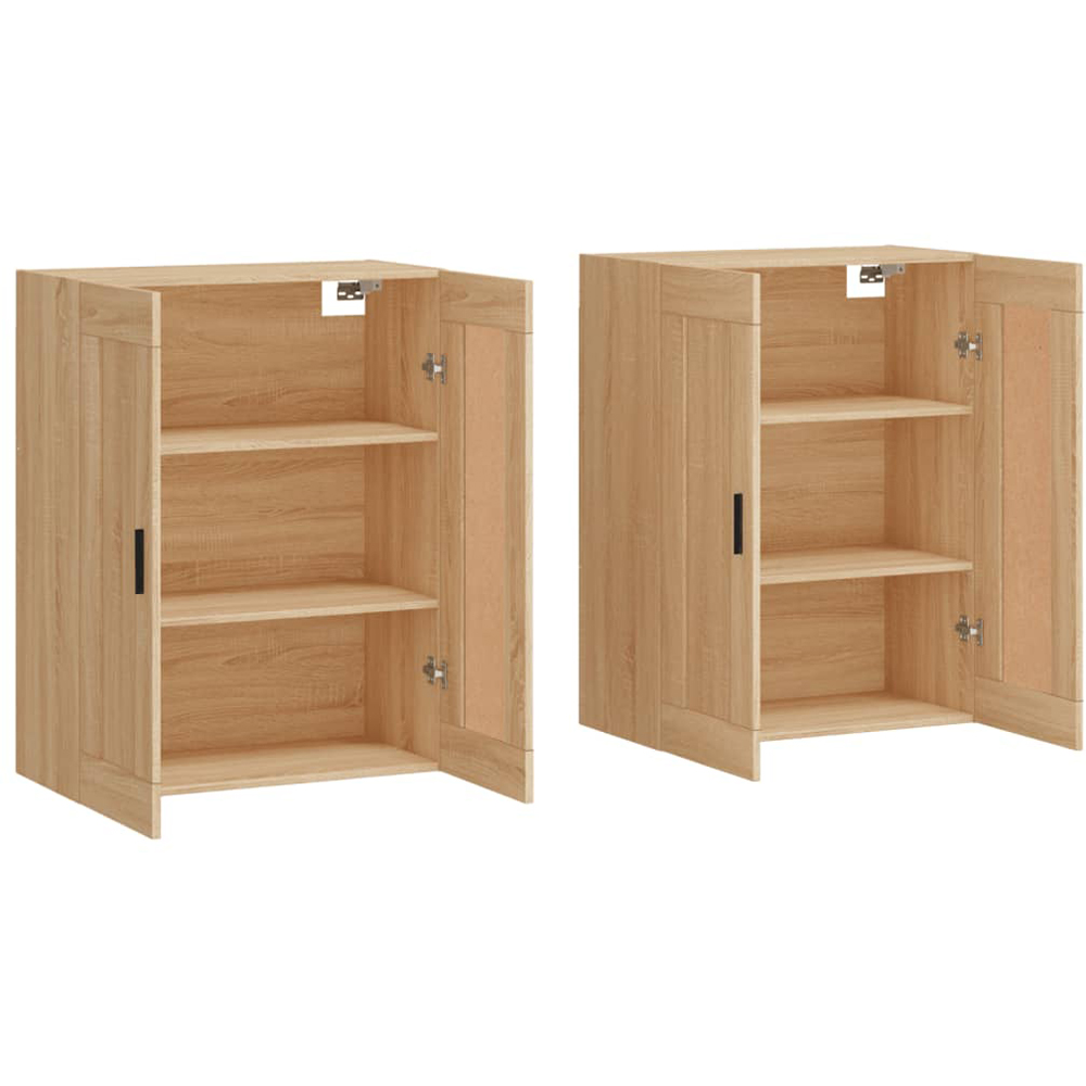 vidaXL 2 Door Sonoma Oak Wall Mounted Cabinet Set of 2 Image 4