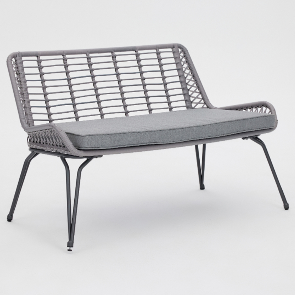Home Detail Pampas 4 Seater Grey Wicker Style Lounge Set Image 3