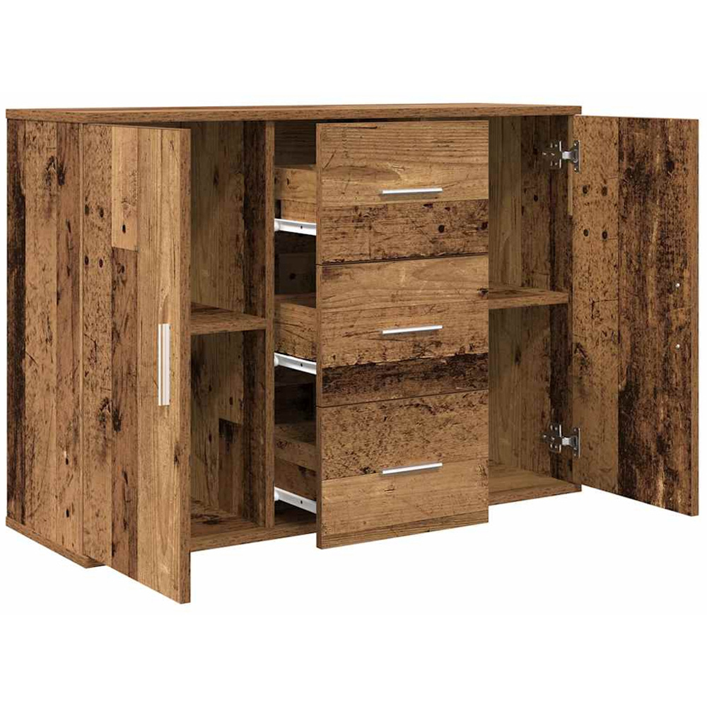 vidaXL 2 Door 3 Drawer Old Wood Sideboard Image 8
