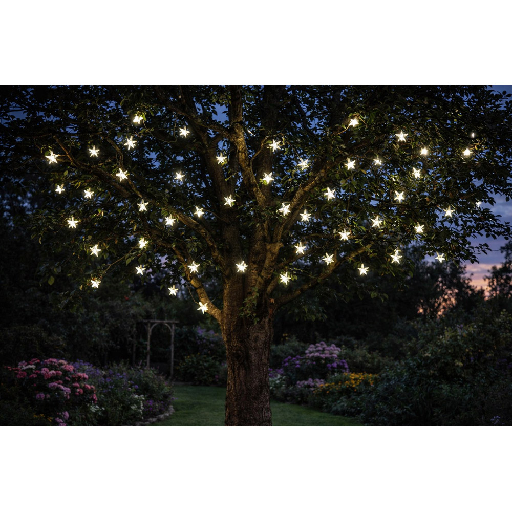 Avilo 50 Warm White LED Star Shaped Solar String Light 5m Image 3