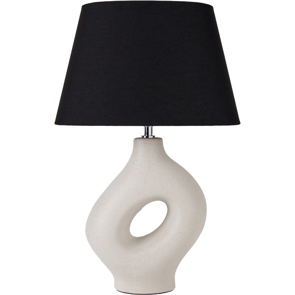 Pacific Lifestyle Ulla Monochrome Organic Ceramic Table Lamp Image 1
