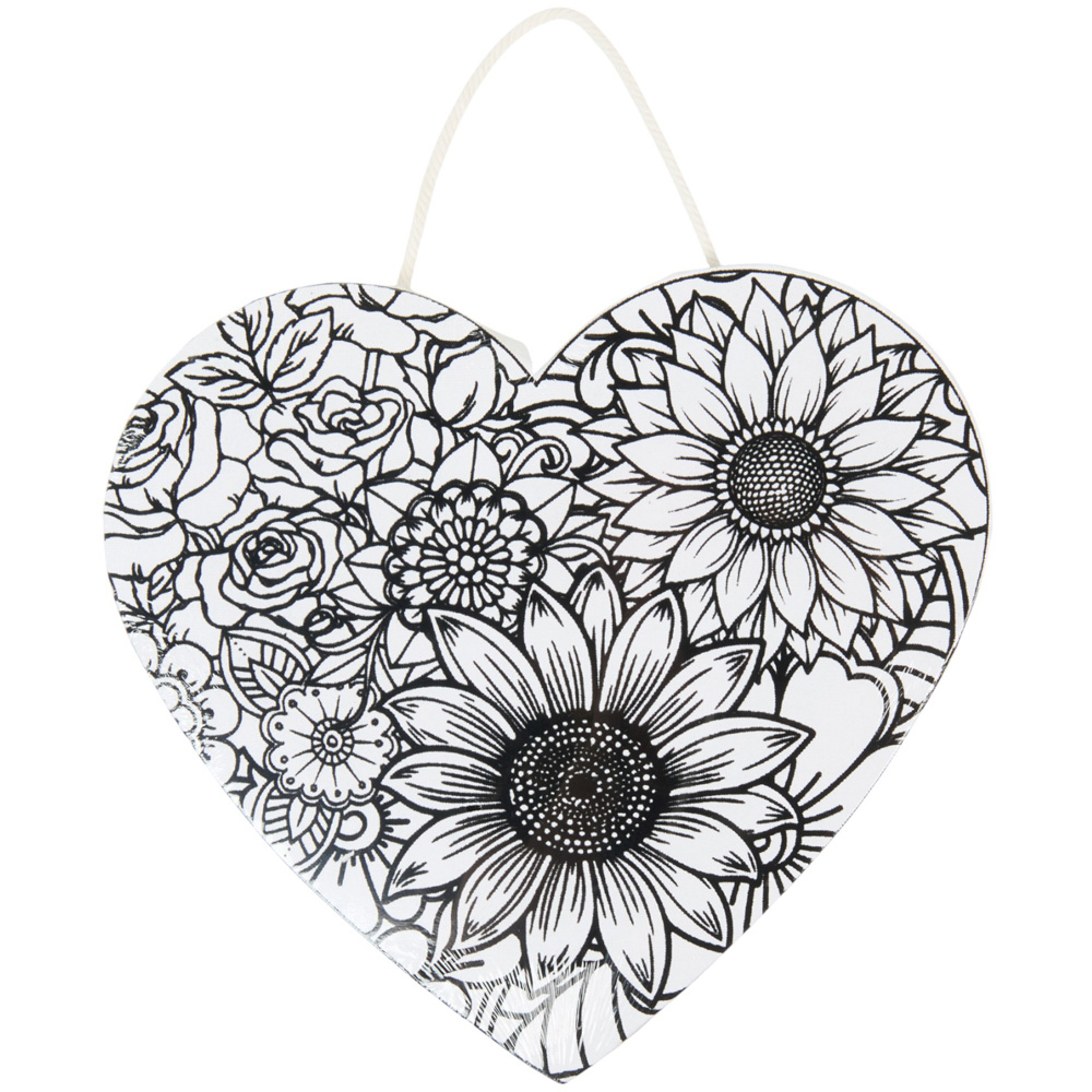 Colour Your Own Butterfly Heart Canvas Image 2