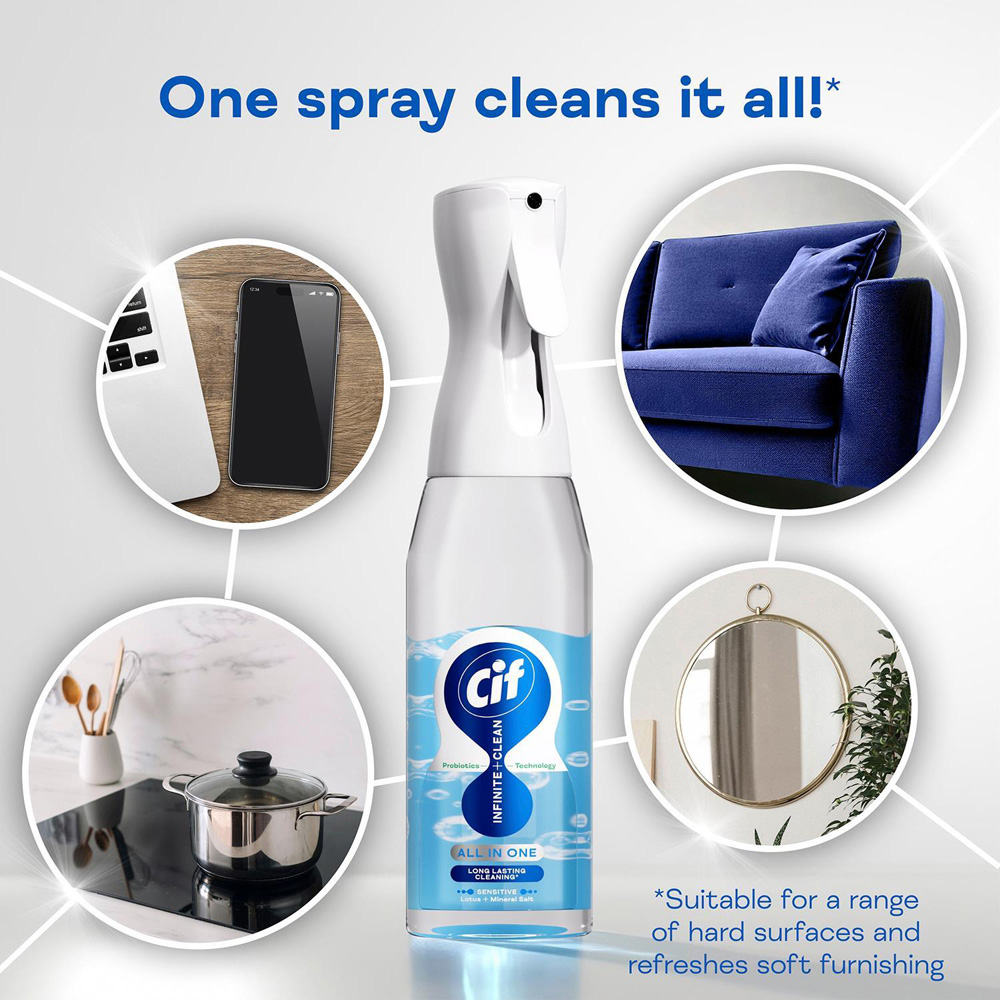 Cif Infinite Clean All in One Lotus and Mineral Salt Cleaner Reload 590ml 6 Pack Image 9