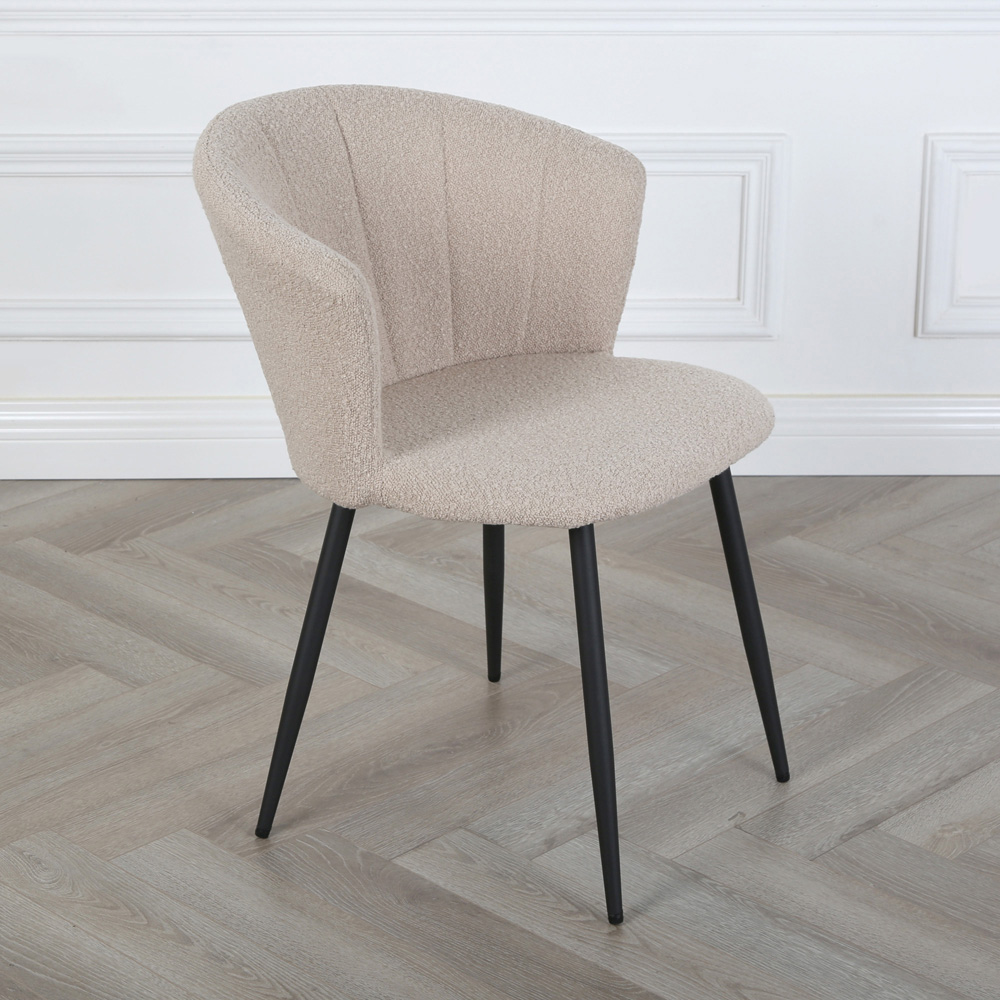 Dunelm Beige Boucle Accent Chair Image 7