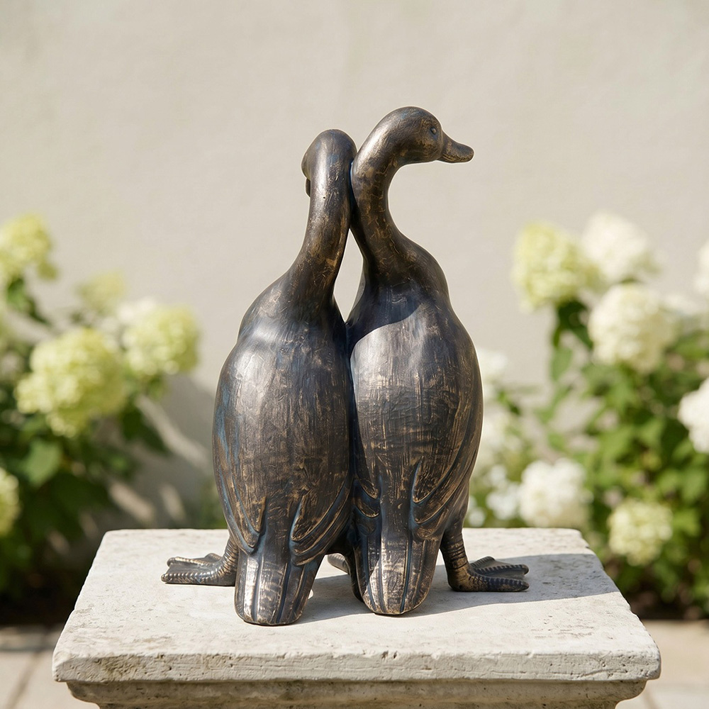 Levede Bronze Resin Outdoor Duck Garden Ornament 2 Pack Image 3