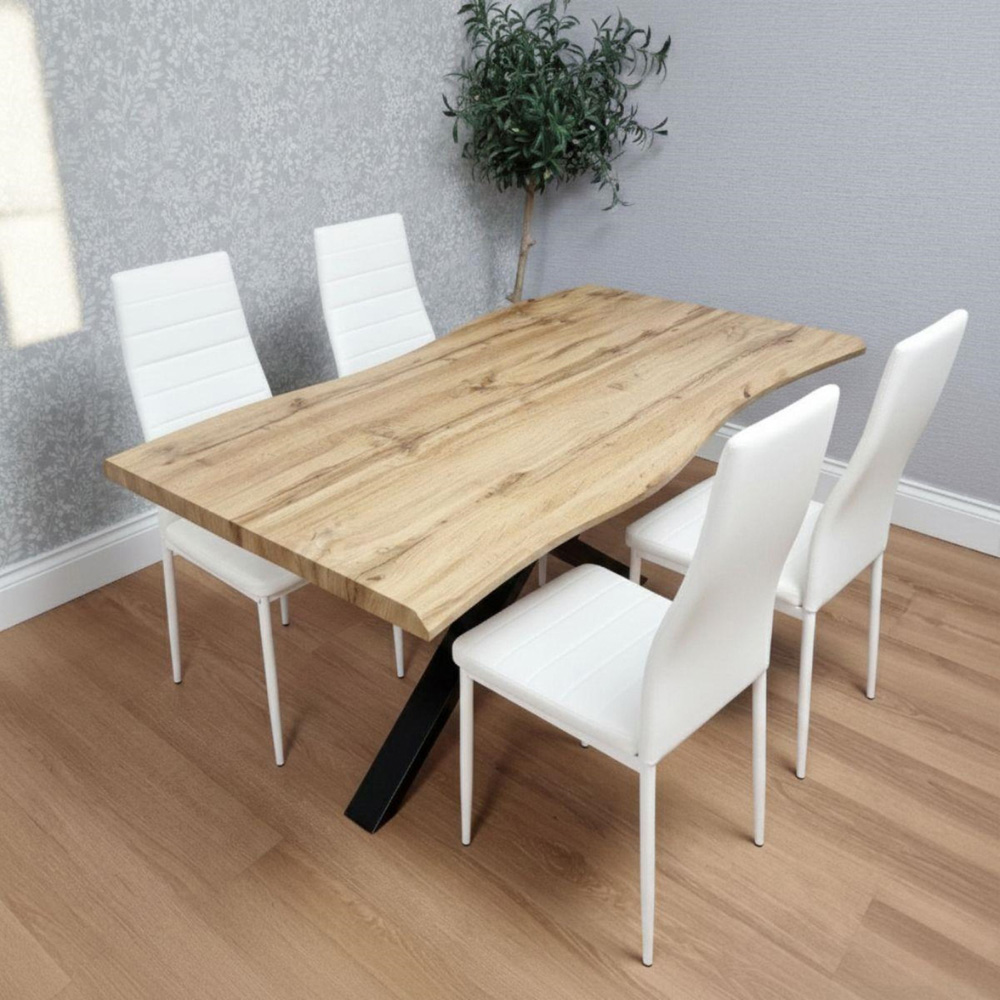 Kosy Koala 4 Seater Wooden Dining Set White Image 2