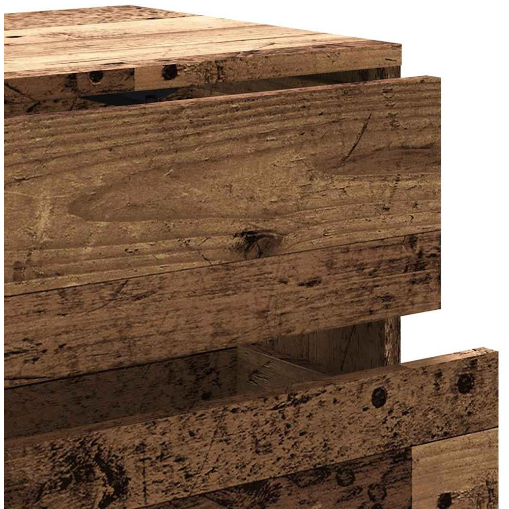 vidaXL Single Door 2 Drawer Old Wood TV Cabinet Image 7