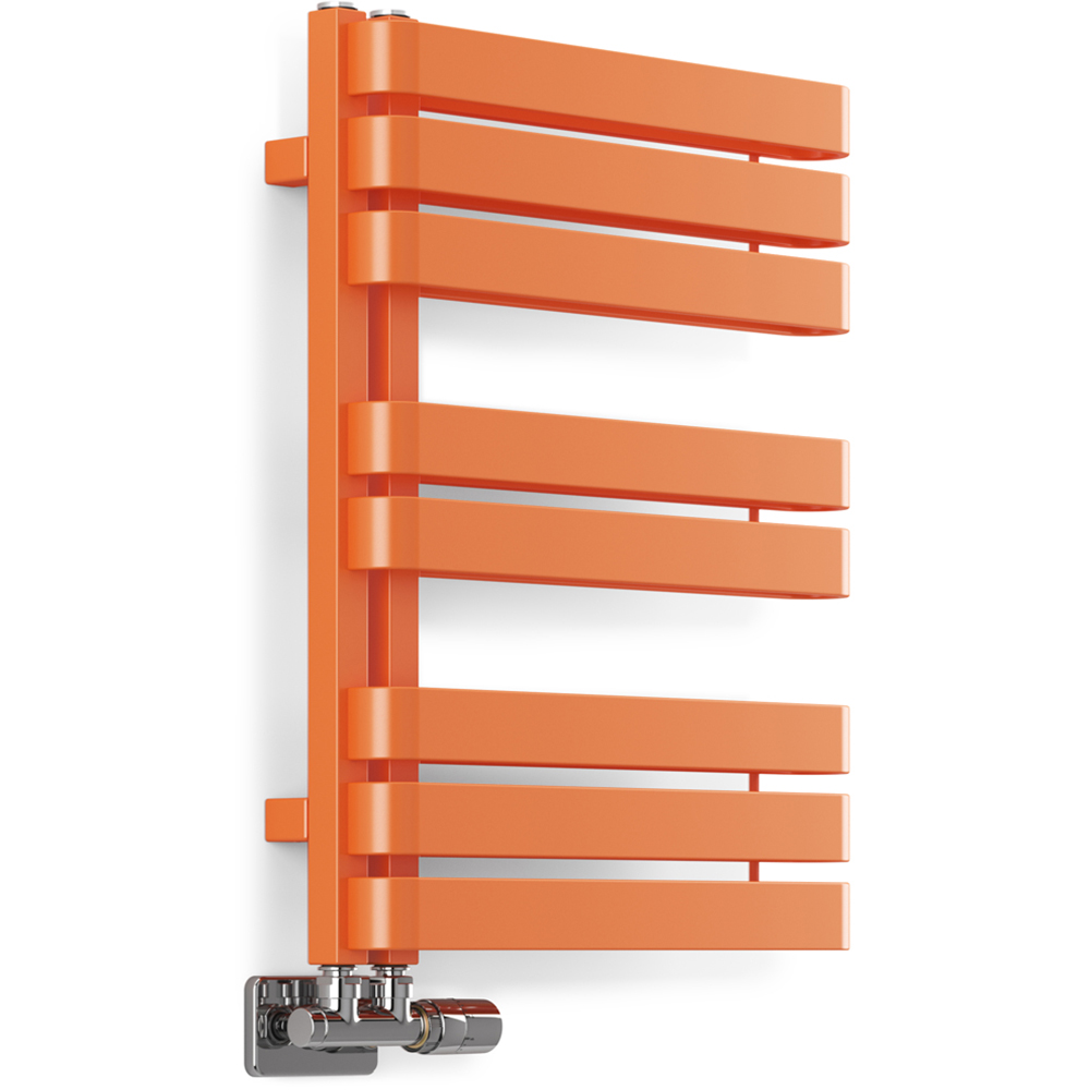 Terma Warp S Matt Orange Heated Towel Rail 1535 BTU 655 x 500mm Image 1