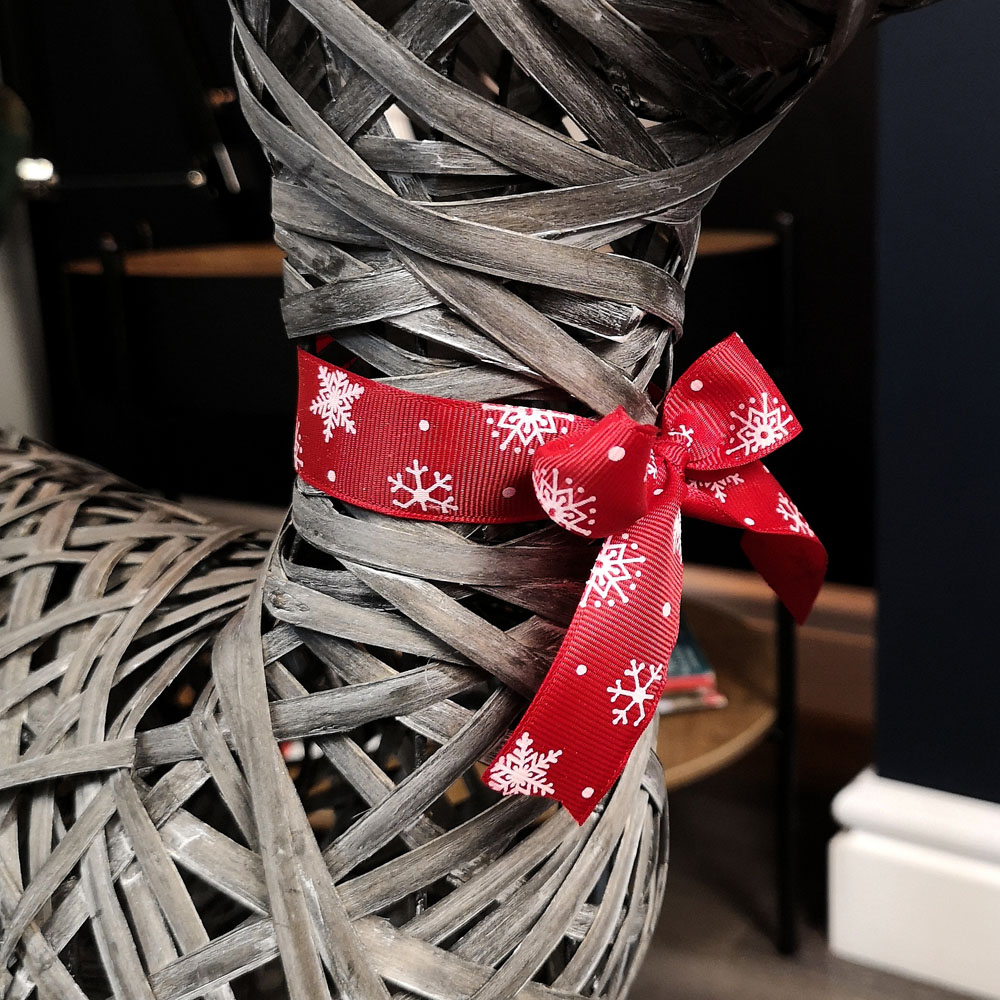 Samuel Alexander Rattan Woven Dancer Reindeer Christmas Decoration Image 3