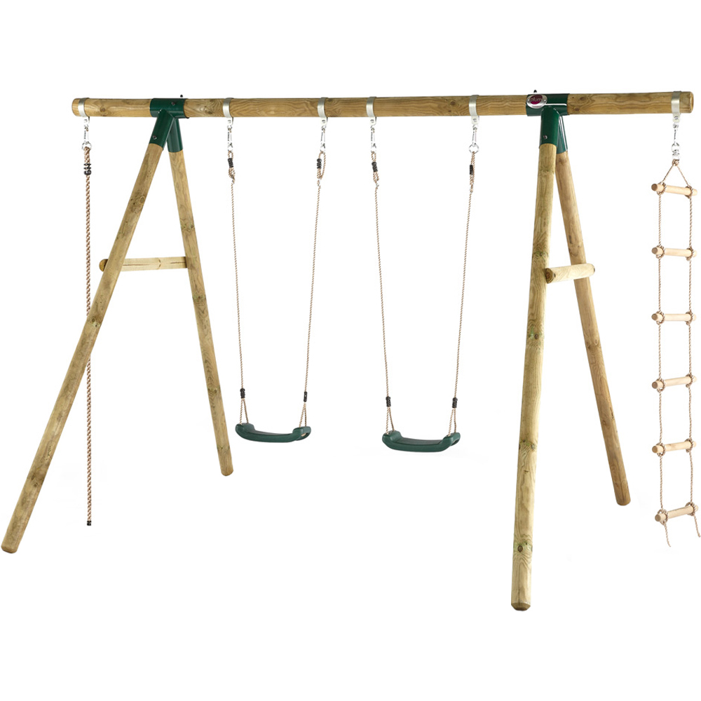 Plum Play Gibbon Wooden Double Swing Set Image 1