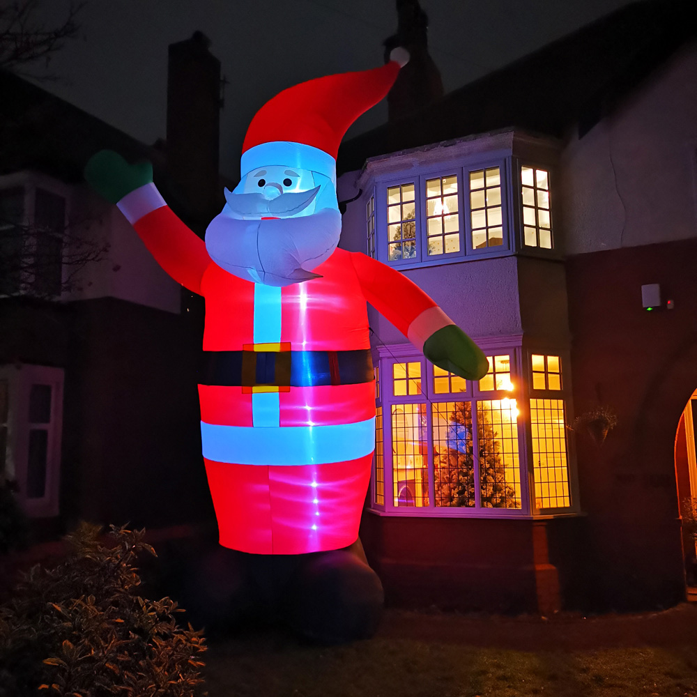 Samuel Alexander Santa with Raised Arm Inflatable Christmas Decoration 20ft Image 7