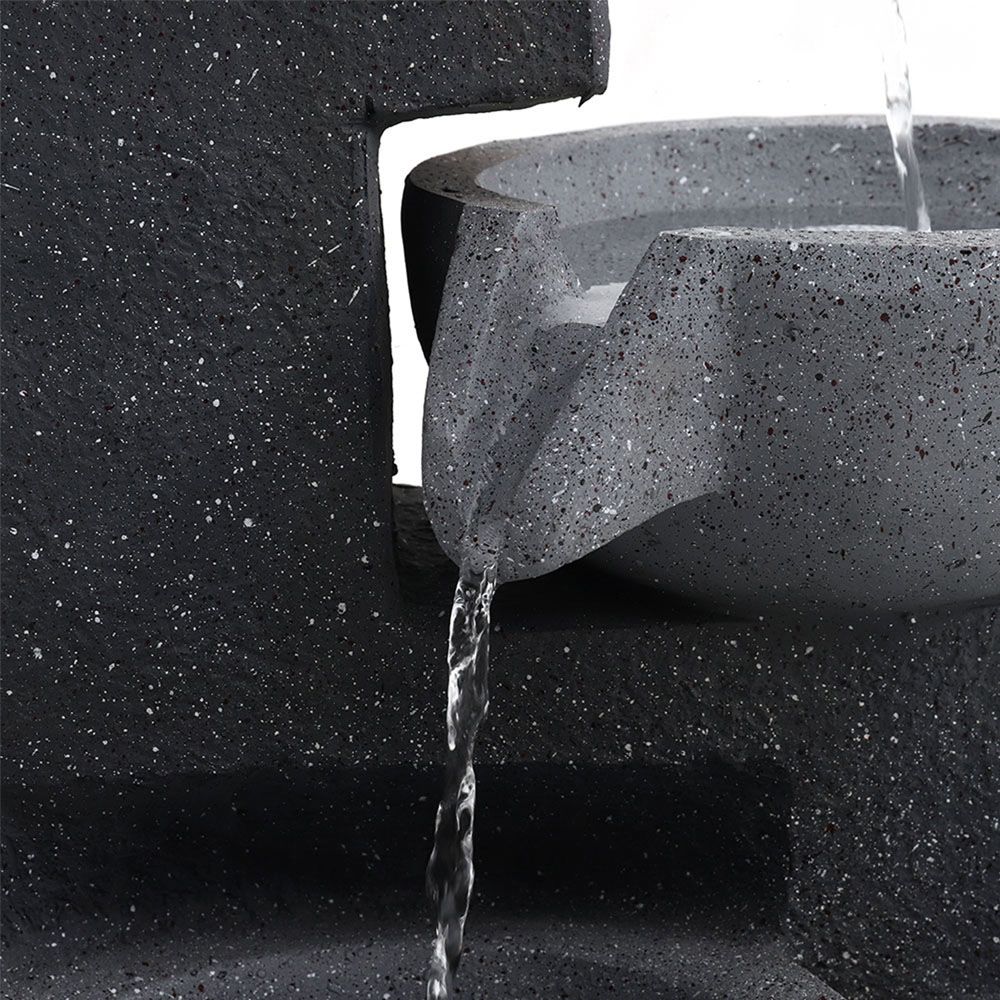 Living and Home Black Rockery Fountain Image 7