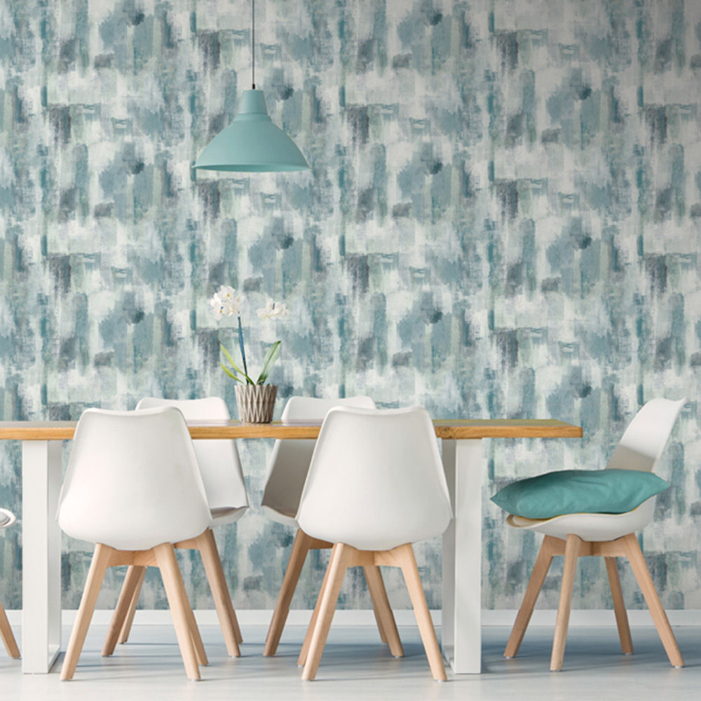 Arthouse Painterly Pattern Blue Wallpaper Image 5