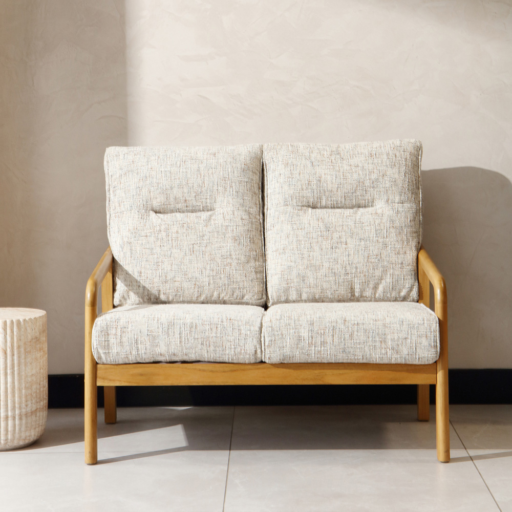 Desser Dubai 4 Seater Light Oak Natural Rattan Farrow Sofa Set Image 4