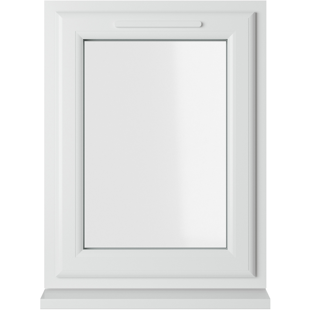Crystal uPVC Triple Glazed Window Left Hand Side Hung White Clear Glass 610x820mm Image 1