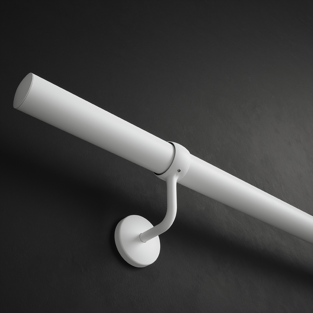 Forgeworks Matt White Stair Hand Rail Kit 1.2m Image 5