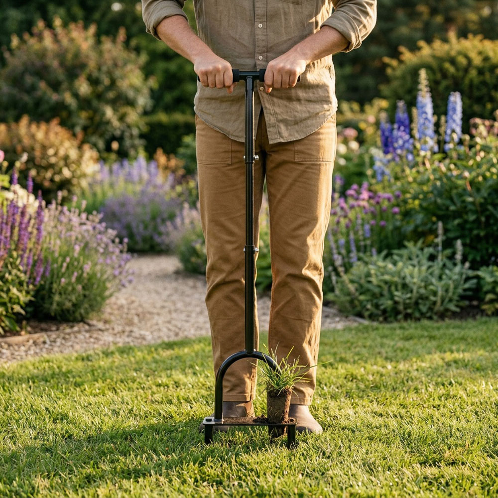 Harbour Housewares 2 Piece Black Lawn Aerator Set 1m x 24.5cm Image 5
