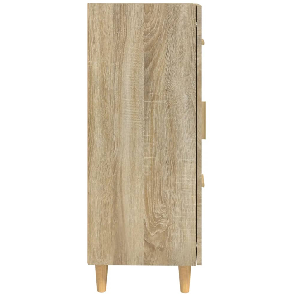 vidaXL Single Door 3 Drawer Sonoma Oak Sideboard Image 6
