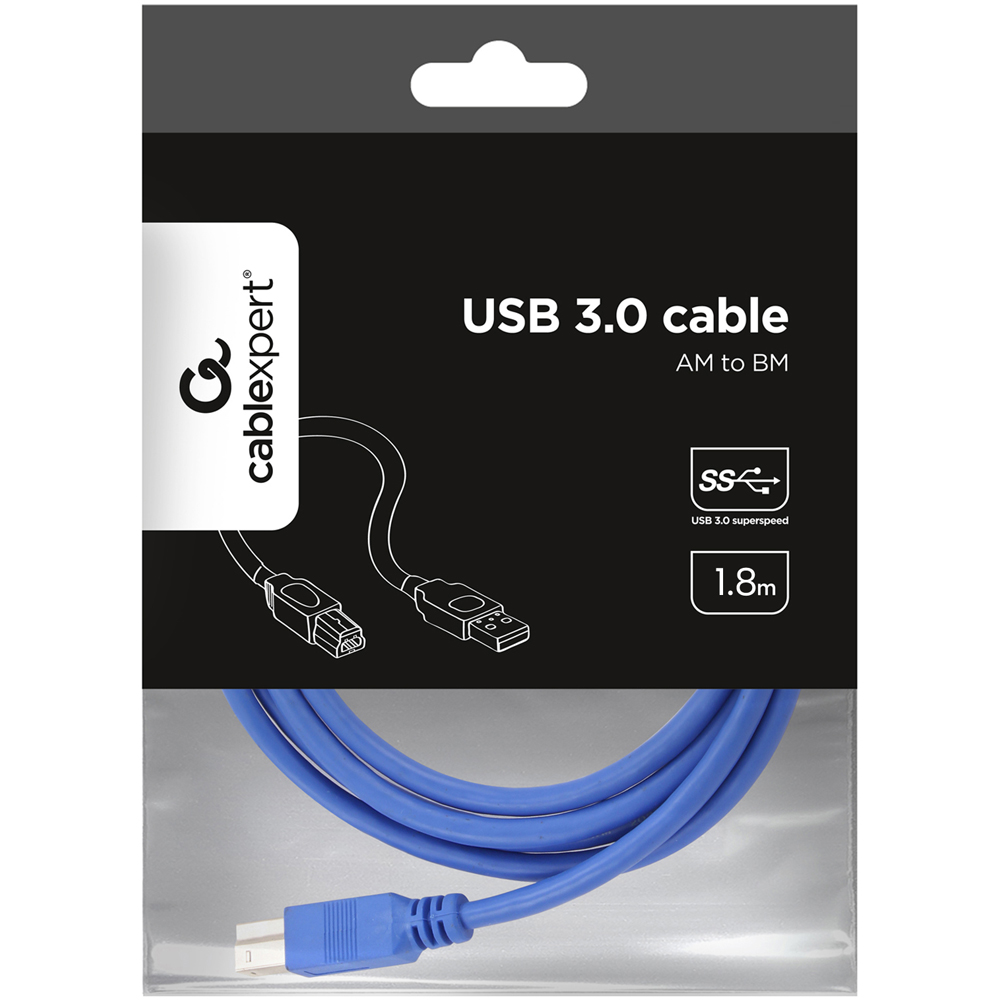 Cablexpert 1.8m USB 3.0 High Speed A to B Cable Image 3