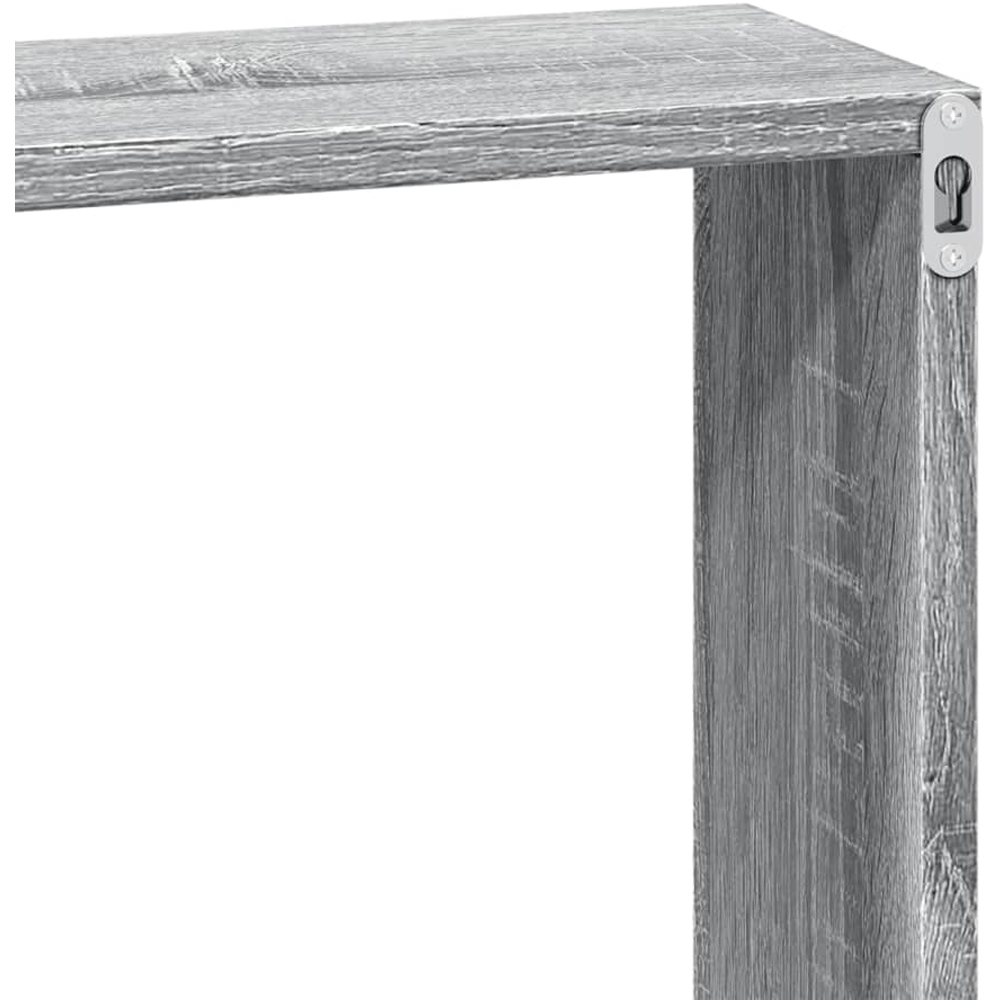 vidaXL 2 Shelf Grey Sonoma Floating Wall Shelf Image 4