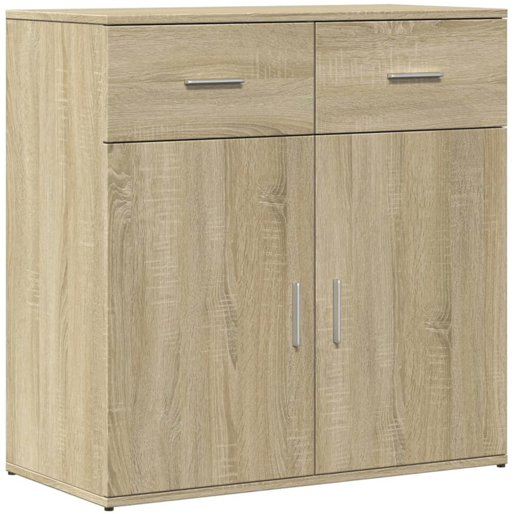vidaXL 2 Door 2 Drawer Sonoma Oak Sideboard Image 2