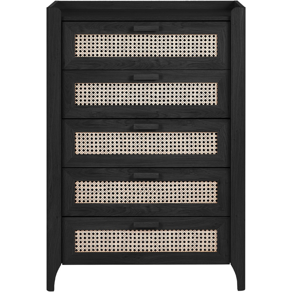 Julian Bowen Sydney 5 Drawer Black Ash Chest of Drawers Image 4