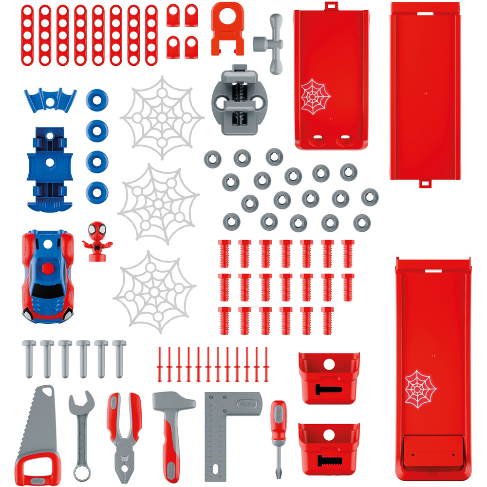 Smoby Marvel Spidey Amazing Friends Kids Bricolo Workbench with Tools and Storage Image 3