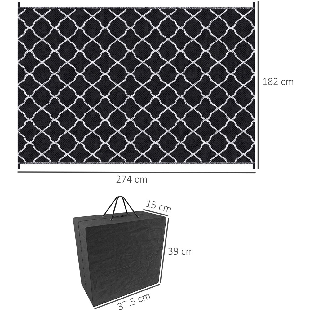 Outsunny Black Outdoor Mat 274 x 182cm Image 7